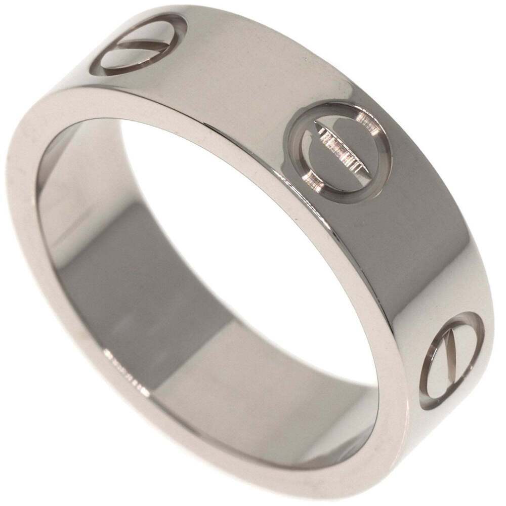 CARTIER 18k Silver Love Ring #50